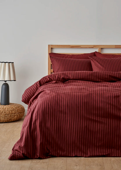 Premium Tencel Çift Kişilik Nevresim Seti Bordo (200x220 cm)