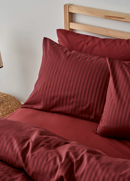 Premium Tencel Çift Kişilik Nevresim Seti Bordo (200x220 cm)