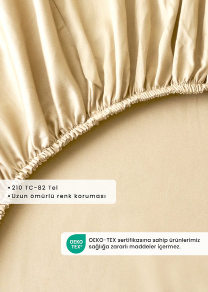 Premium Tencel Çift Kişilik Lastikli Çarşaf (160x200x35)