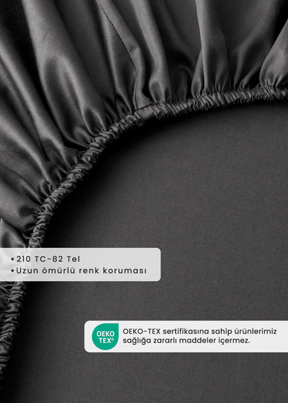 Premium Tencel Çift Kişilik Lastikli Çarşaf (160x200x35)