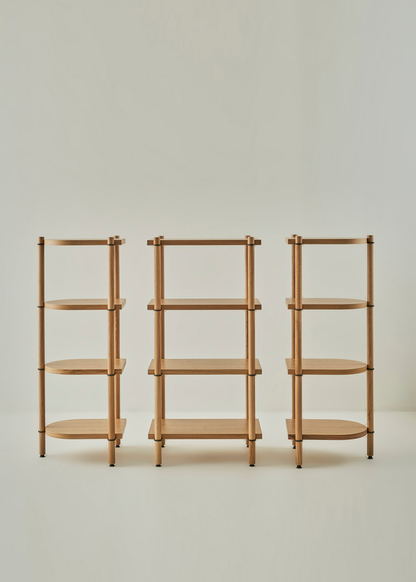 Cosmos Modüler 3 Parça 3 Katlı Kitaplık Meşe-Beyaz (144x41x80 cm)