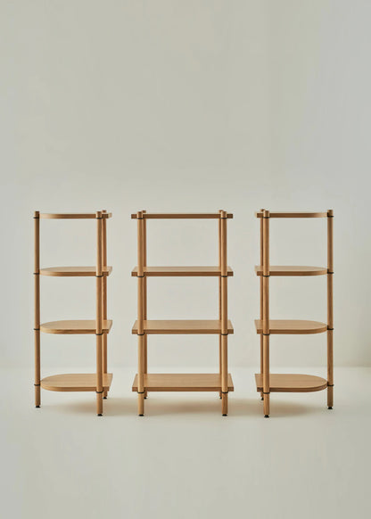 Cosmos Modüler 3 Parça 4 Katlı Kitaplık Meşe-Siyah (144x41x112 cm)