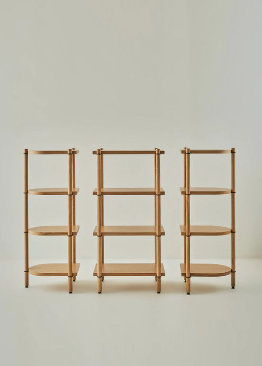 Cosmos Modüler 3 Parça 4 Katlı Kitaplık Meşe-Siyah (144x41x112 cm)