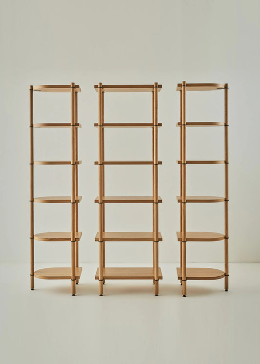 Cosmos Modüler 3 Parça 6 Katlı Kitaplık Meşe-Siyah (58x41x176 cm)