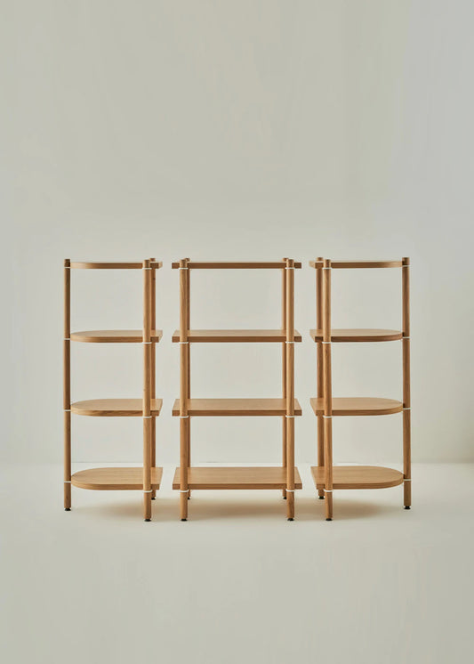 Cosmos Modüler 3 Parça 4 Katlı Kitaplık Meşe-Beyaz (144x41x112 cm)