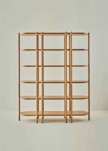 Cosmos Modüler 3 Parça 6 Katlı Kitaplık Meşe-Beyaz (58x41x176 cm)