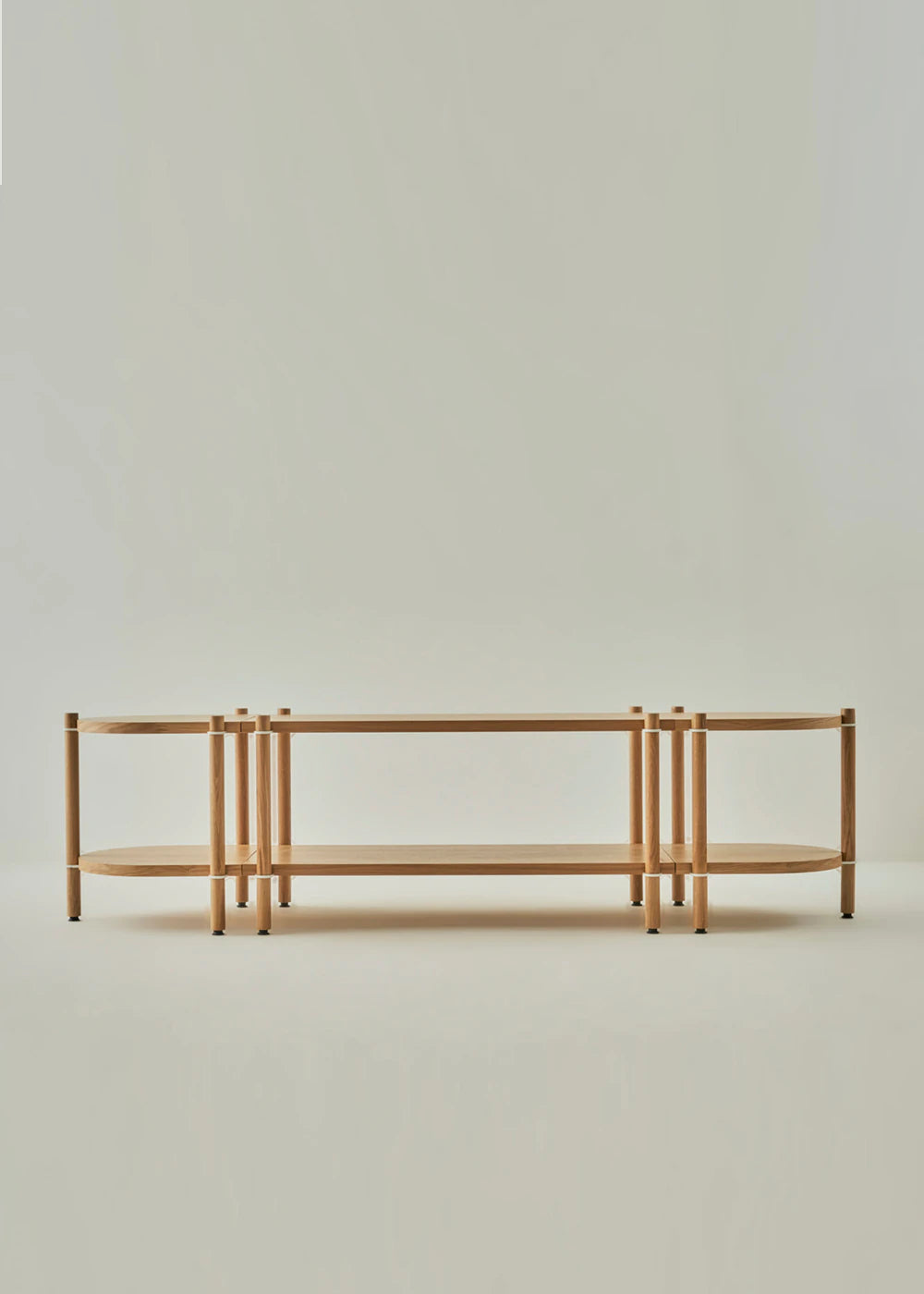 Cosmos Modüler 3 Parça TV Ünitesi Meşe-Siyah (183x48x48 cm) - MEŞE-BEYAZ - 183x48x48 cm - 4