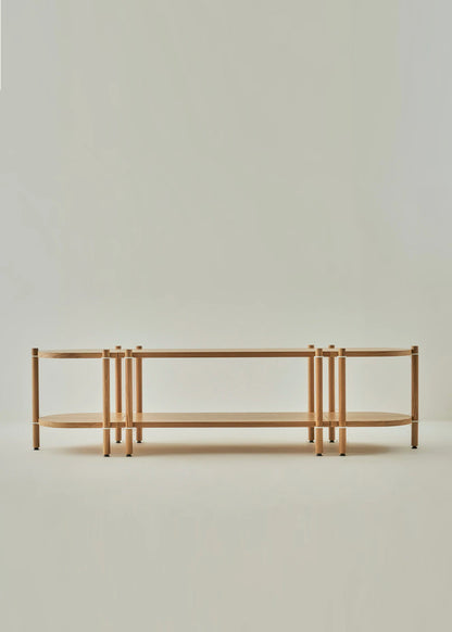 Cosmos Modüler 3 Parça TV Ünitesi Meşe-Siyah (183x48x48 cm) - MEŞE-BEYAZ - 183x48x48 cm - 4