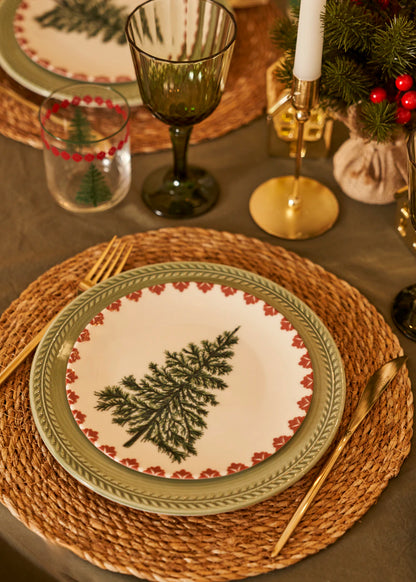 New Year Yılbaşı 4'lü Pasta Tabağı Seti (19 cm)