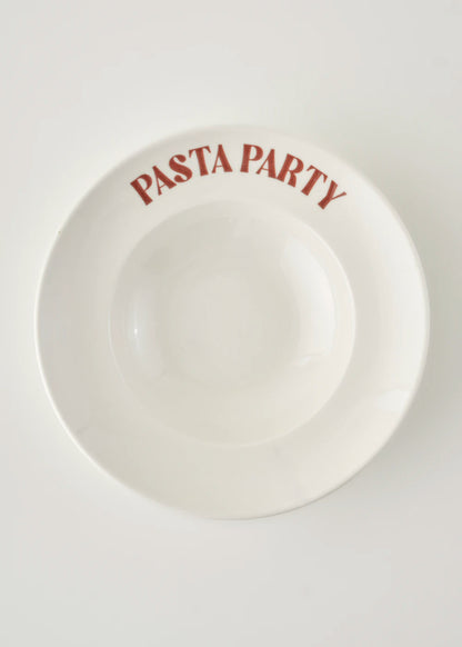 New Year Yılbaşı Makarna Tabağı Kırmızı (27 cm)