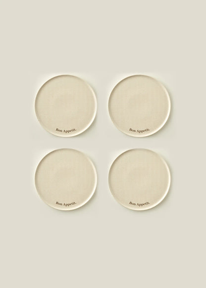 Parisien Porselen Pasta Tabağı 4'lü Krem (21 cm)