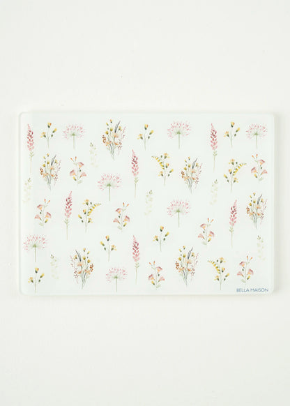 Flores Cam Kesme Tahtası (35x25 cm)