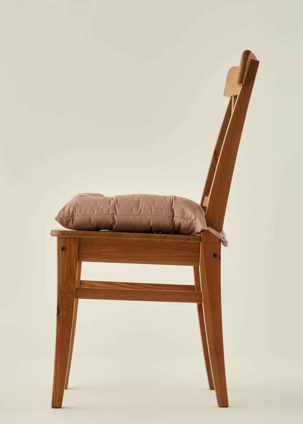 %100 Pamuk Linda Sandalye Minderi Seti 4'lü Bordo (40x40 cm) - BEJ - 40x40 cm - 3