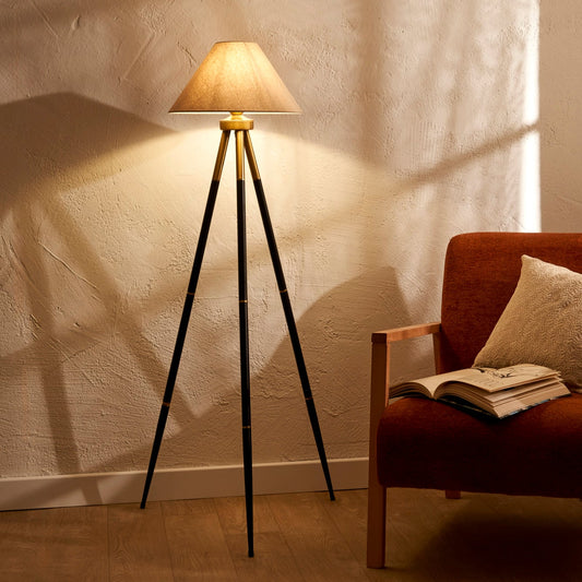 Belvano Siyah-Eskitme Tripod Lambader Siyah (45x143 cm)