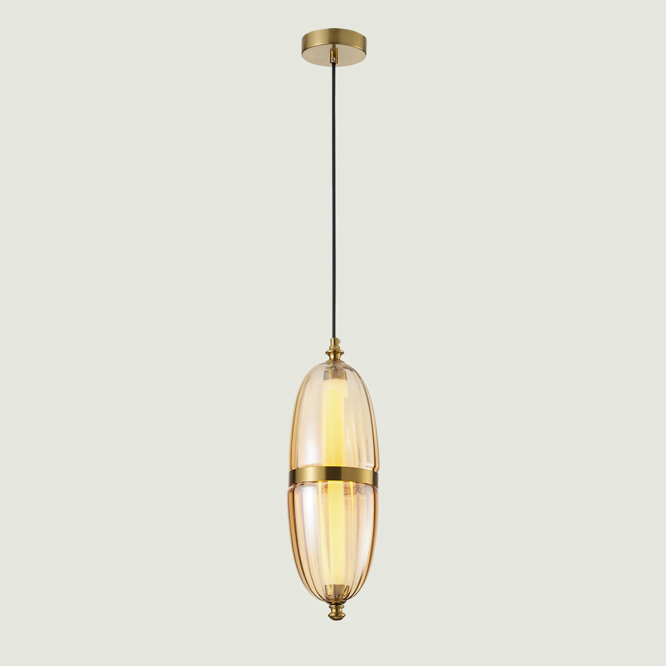 Fenira 6 Watt 3000K Ledli Bal Camlı Tekli Sarkıt Led Avize (70x13 cm)