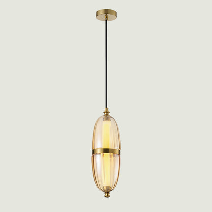 Fenira 6 Watt 3000K Ledli Bal Camlı Tekli Sarkıt Led Avize (70x13 cm)
