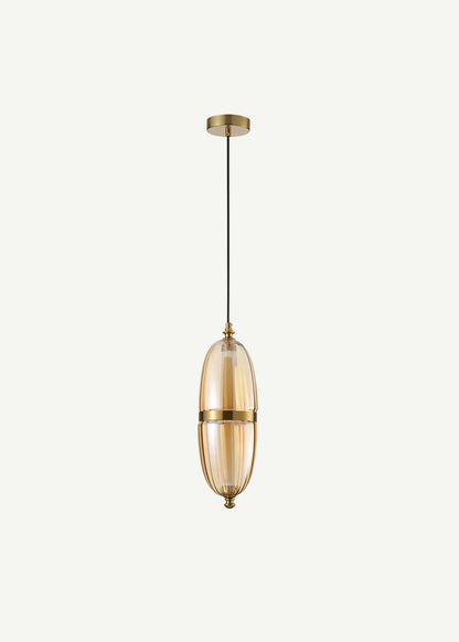 Fenira 6 Watt 3000K Ledli Bal Camlı Tekli Sarkıt Led Avize (70x13 cm) - 2