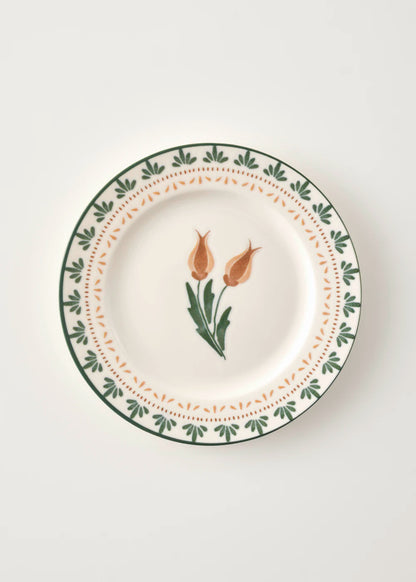 Tulip Porselen 6'lı Pasta Tabağı Seti (21 cm)