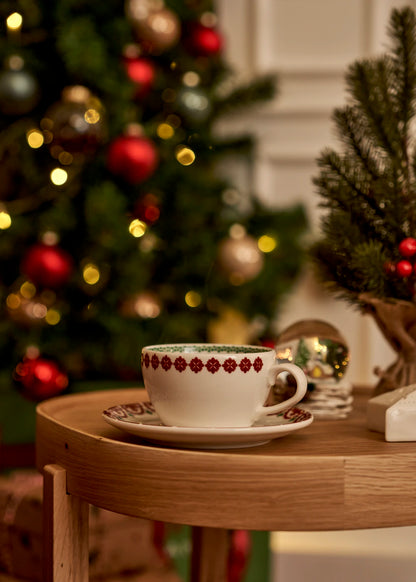 New Year Yılbaşı 2'li Porselen Çay Fincanı Seti (270 cc)