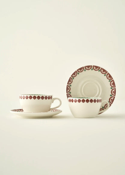 New Year Yılbaşı 2'li Porselen Çay Fincanı Seti (270 cc) - 4