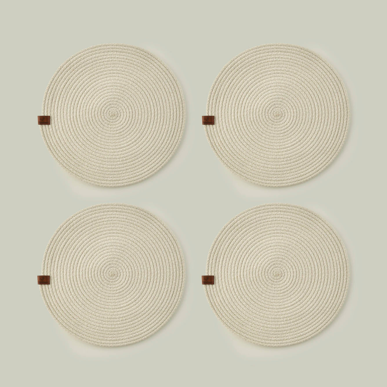 %100 Pamuk Lino Amerikan Servis 4'lü Krem (36 cm)
