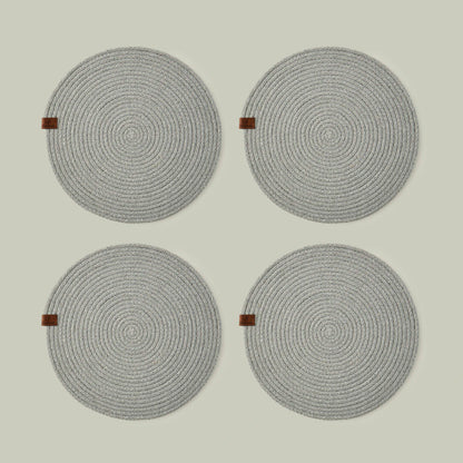 %100 Pamuk Lino Amerikan Servis 4'lü Gri (36 cm)