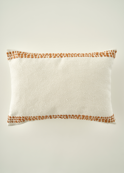 Tassel Dekoratif Kırlent Kılıfı Krem (35x50 cm)