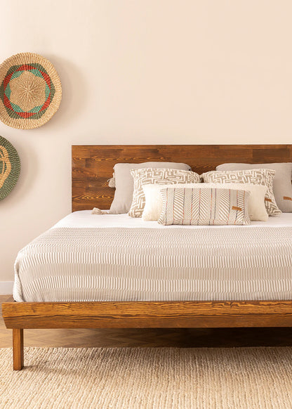 Celuna Kayın Ahşap Tek Kişilik Karyola Ceviz (90x190 cm)