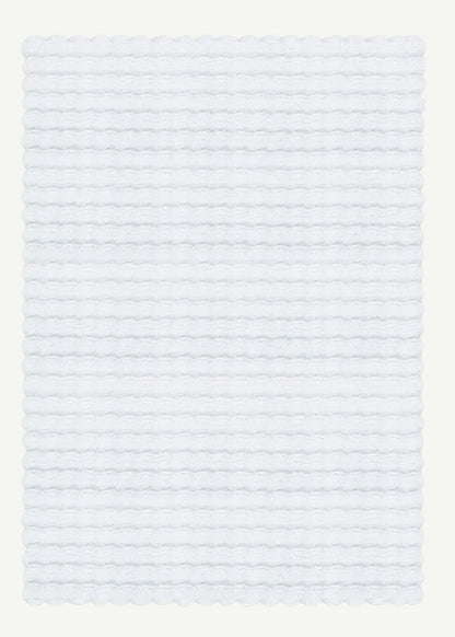 Bubble Peluş Halı Beyaz (80x150 cm)