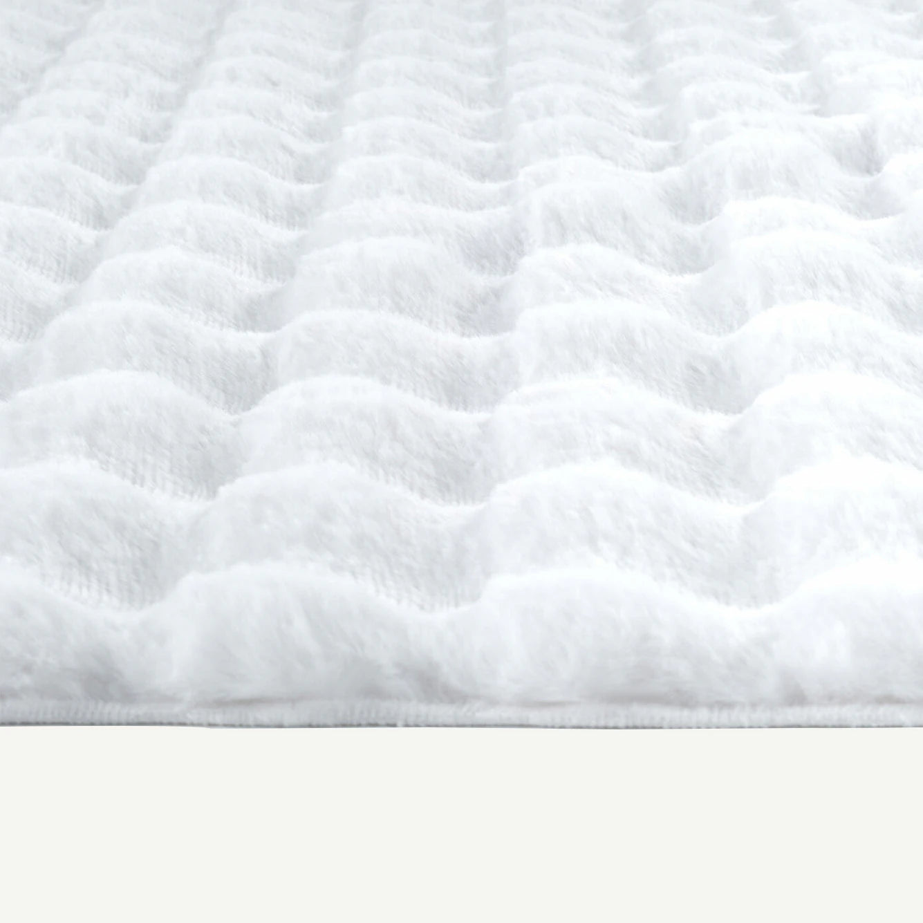 İPTAL Bubble Peluş Halı Antrasit (100x150 cm) - 100x200 - BEYAZ - 4