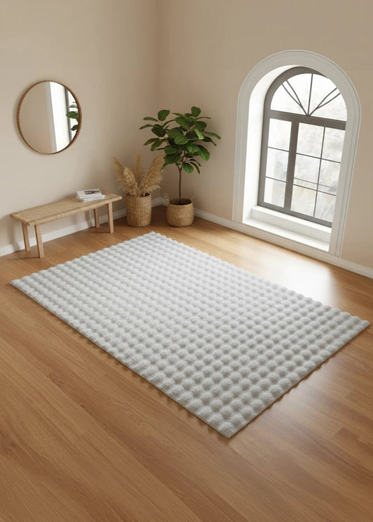 Bubble Peluş Halı Gri (120x180 cm)