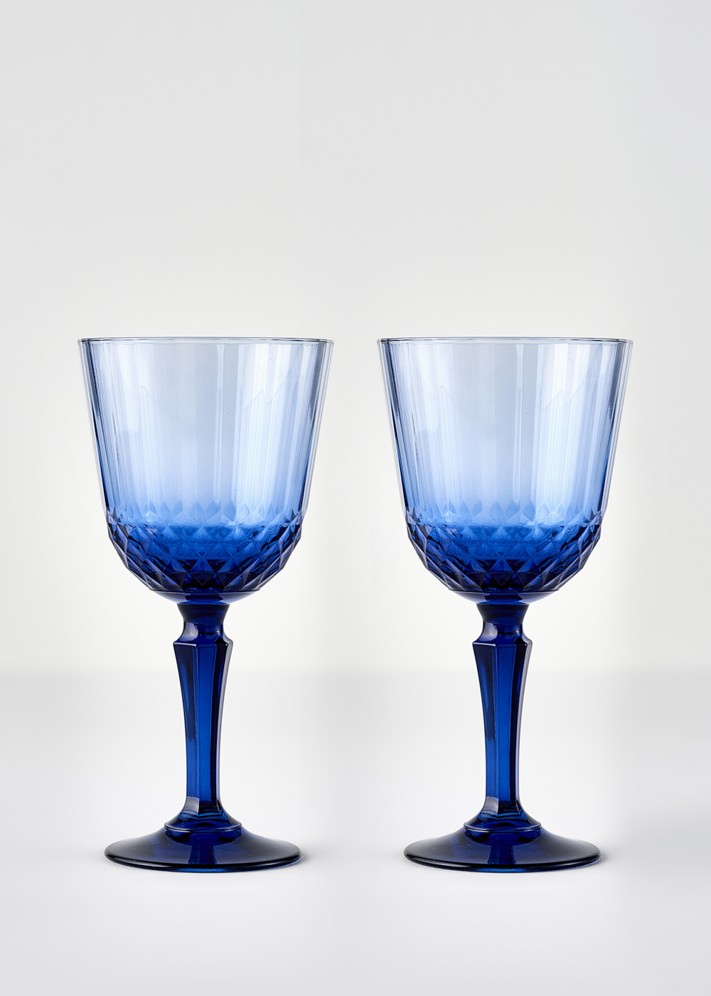 Colore Kesme Kadeh 2'li Mavi (310 cc)