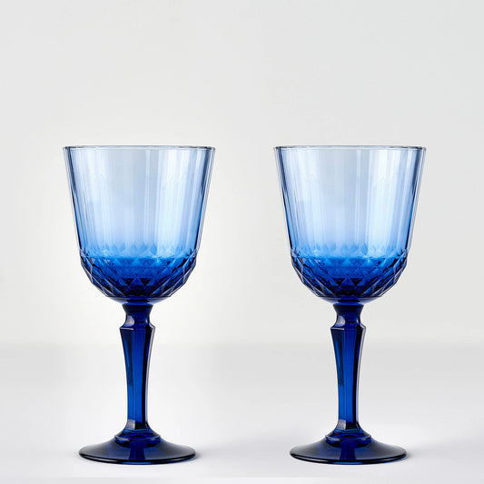 Colore Kesme Kadeh 2'li Mavi (310 cc)