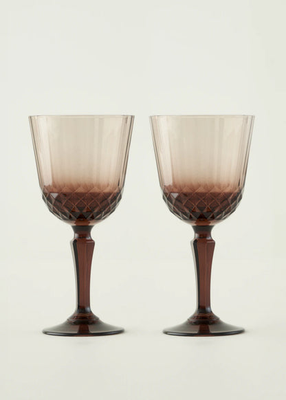 Colore Kesme Kadeh 2'li Mavi (310 cc)