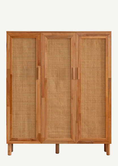 Seravin Üç Kapaklı Dolap Naturel (40x150x180 cm)