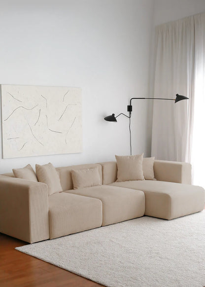 Abby Modüler L Koltuk Bej (110x305x68 cm)