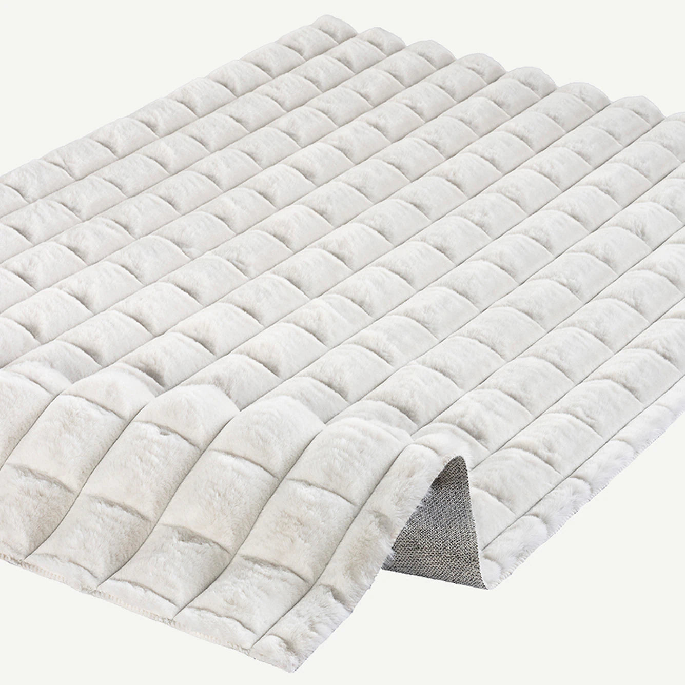 Cottele Peluş Halı Antrasit (100x200 cm) - 100x160 cm - KREM - 2