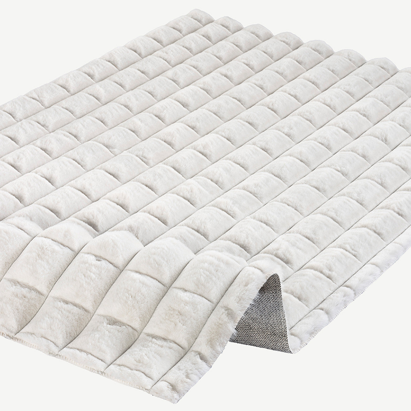 Cottele Peluş Halı Antrasit (100x200 cm) - 120x180 cm - KREM - 2