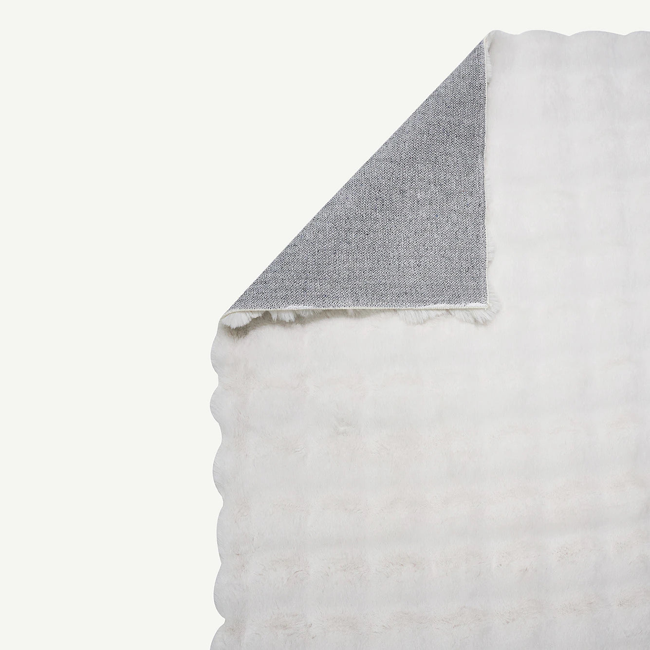 Bubble Peluş Halı Antrasit (100x150 cm) - 80 cm - KREM - 2