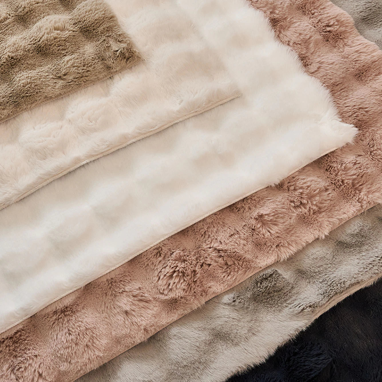 Bubble Peluş Halı Antrasit (100x150 cm) - 80 cm - KREM - 3