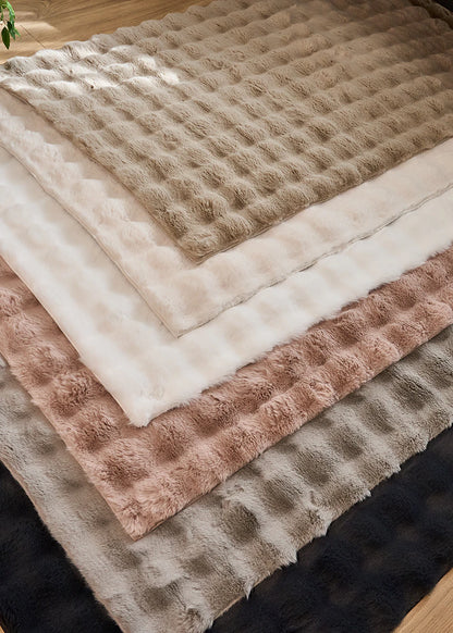 Bubble Peluş Halı Antrasit (100x150 cm) - 90x150 cm - KREM - 3