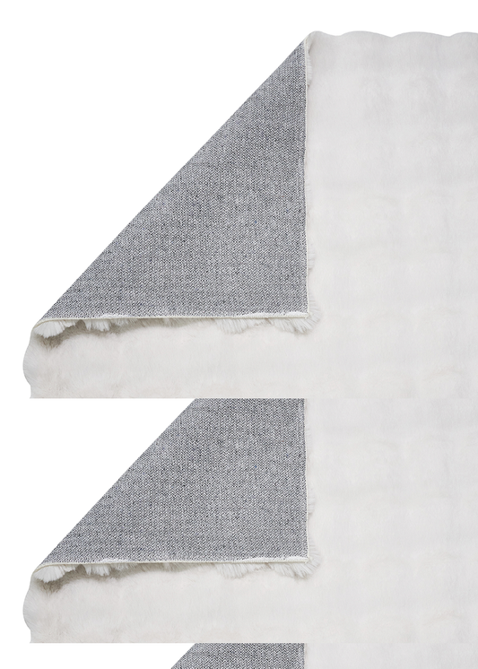 Bubble Peluş Halı Krem (80x300 cm)