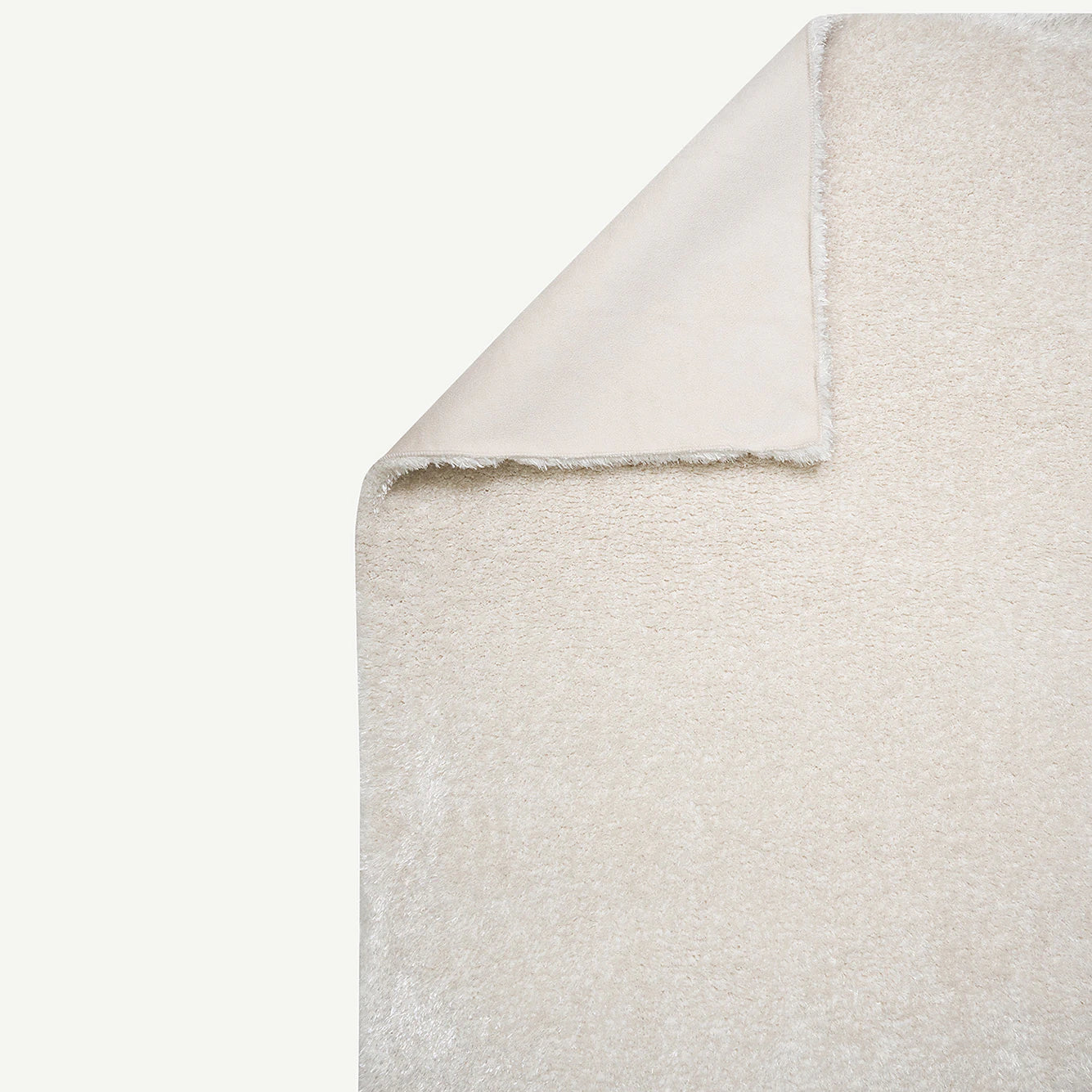 Fern Peluş Halı Antrasit (100 yuvarlak cm) - 100 cm - KREM - 3