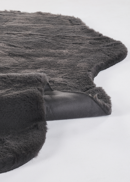 Cozy Peluş Halı Antrasit (100 yuvarlak cm) - 120 cm - ANTRASİT - 2