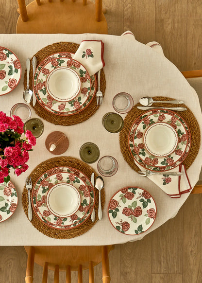 Rose Porselen Pasta Tabağı (21 cm)