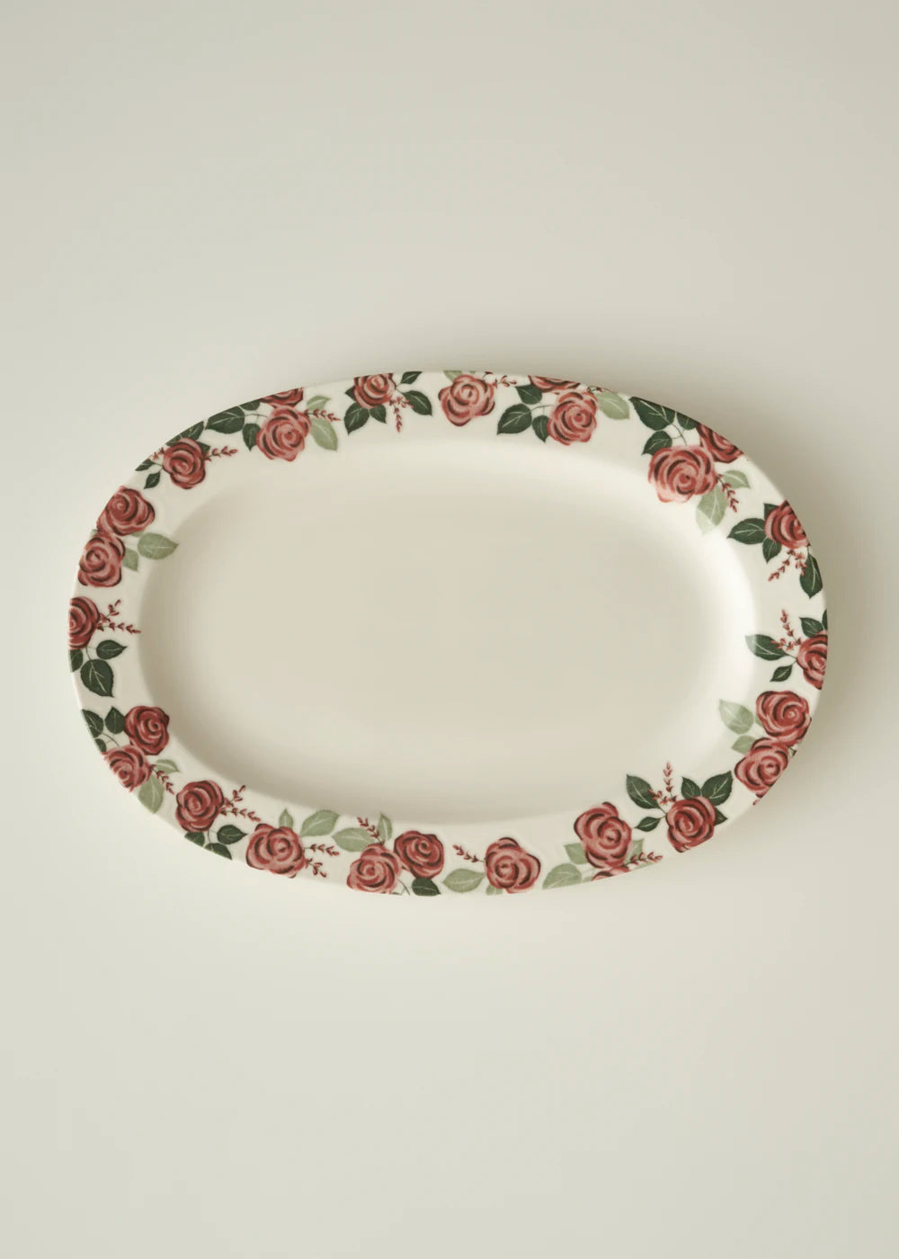 Rose Porselen Bordürlü Sunum Tabağı (30 cm)