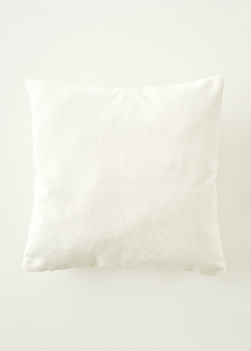 Luna Kadife Dekoratif Yastık Kılıfı Beyaz (43x43 cm)