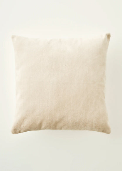 Luna Kadife Dekoratif Yastık Kılıfı Krem (43x43 cm)