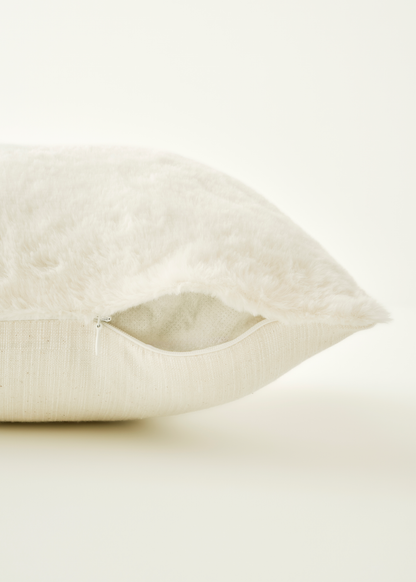 Tina Rabbit Peluş Dekoratif Yastık Kılıfı Bej (43x43 cm) - BEYAZ - 43x43 cm - 3