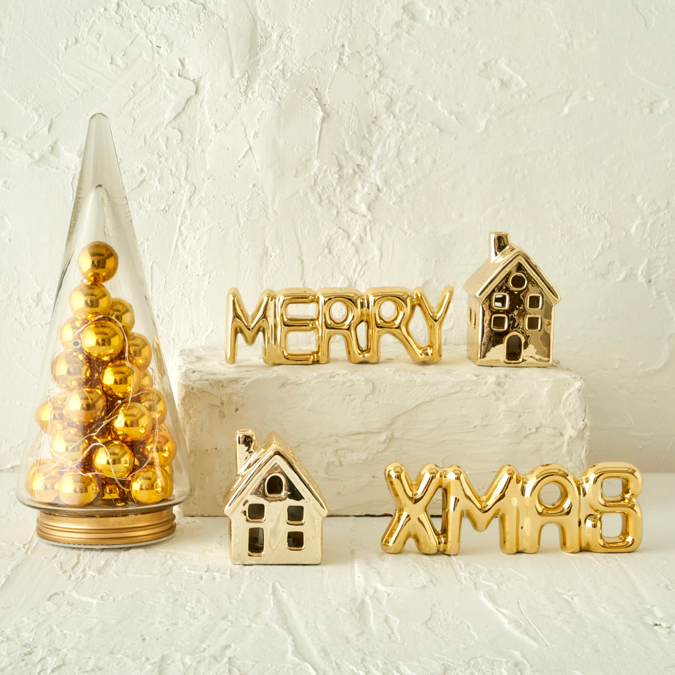 Merry Xmas Yılbaşı 5 Parça Dekor Seti